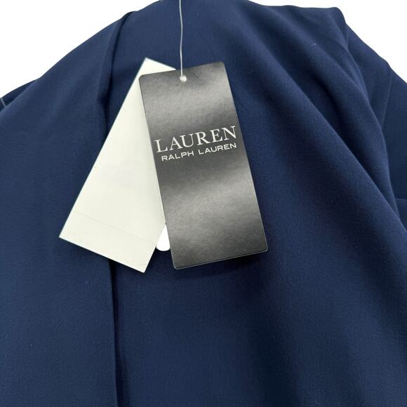 Lauren Ralph Lauren Women's Pinstriped Stretch Wool Blazer SZ 12 Career Navy NEW - Picture 7 of 13
